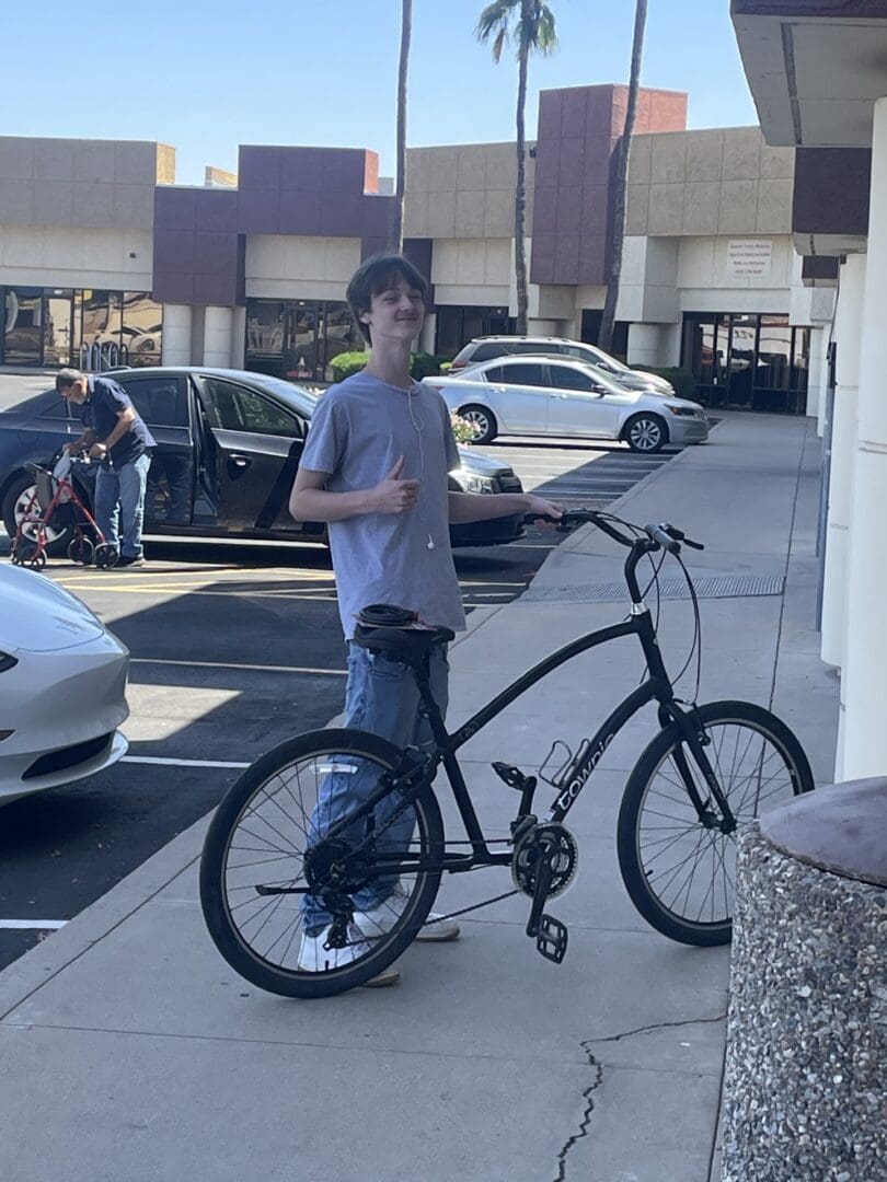 Jayden with bike 2024